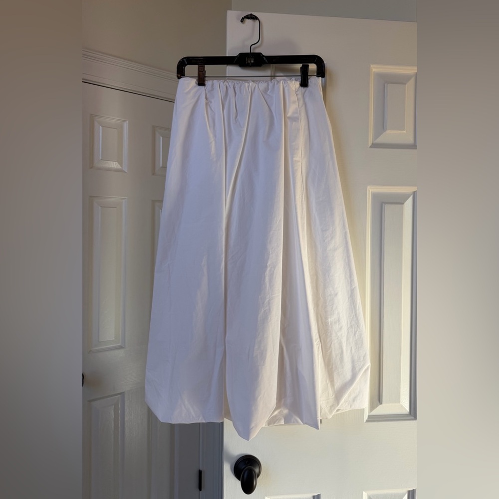 Zara Balloon Midi Skirt White New Without Tags - Picture 3 of 6